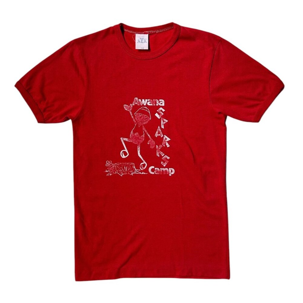 80s Vintage Awana Sparks Camp T-shirt Faded Cartoon Graphic Canada Summer.